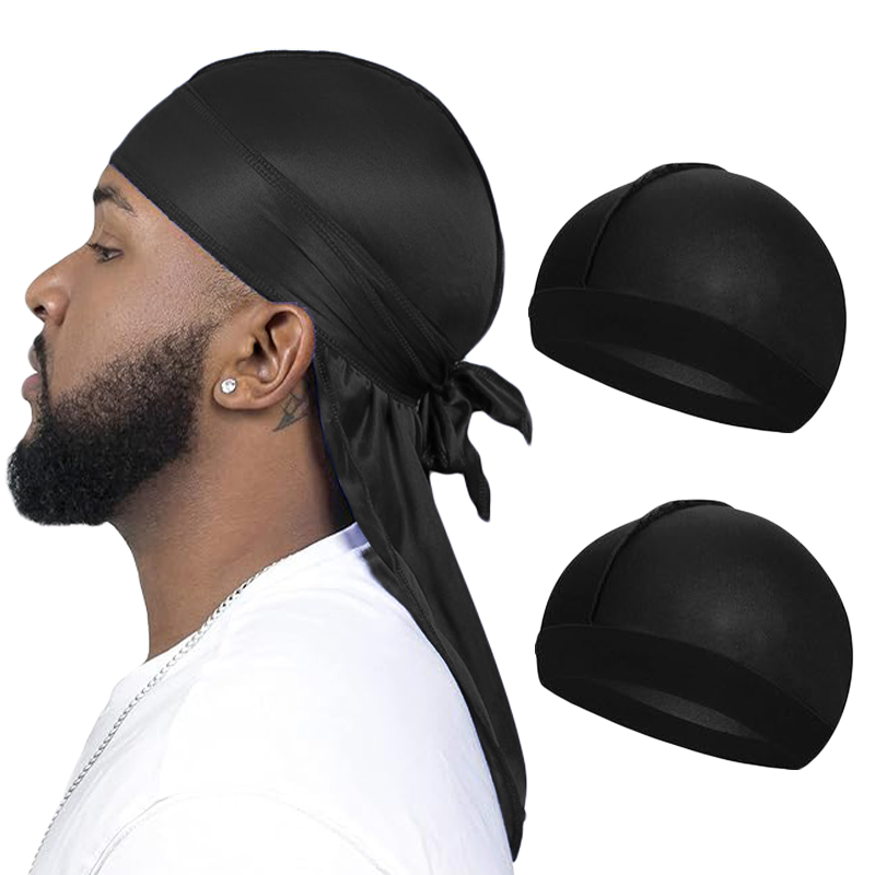 Bandana Doo Rag - 3 STKS/PARTIJ Lange Zijdeachtige Durag Lange