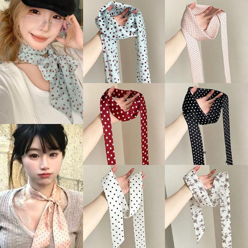Polka Dot bloemenprint zijden  - Ascot Neck Scarf recensie en prijs
